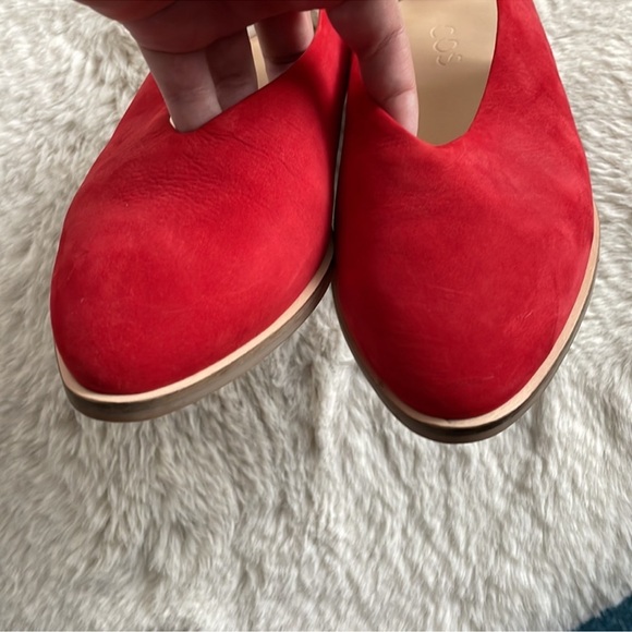 COS Red Suede Slingback Ballet Flats - Picture 7 of 10